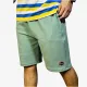 Men's Olive Green Textured Casual Shorts | Regular Fit Everyday Comfort